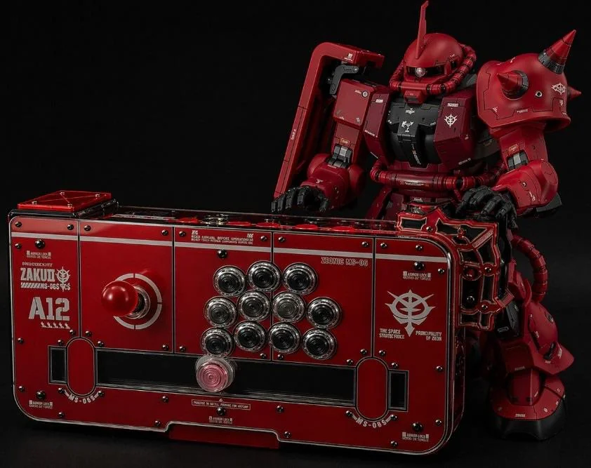 Custom Zaku II Acrylic Cross-Up Style Fightstick