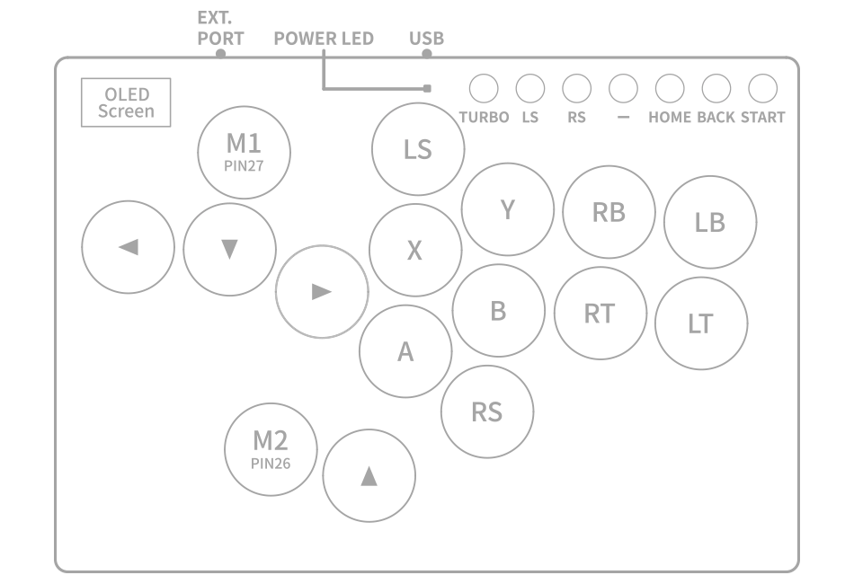 Haute42 M16 official button-layout diagram