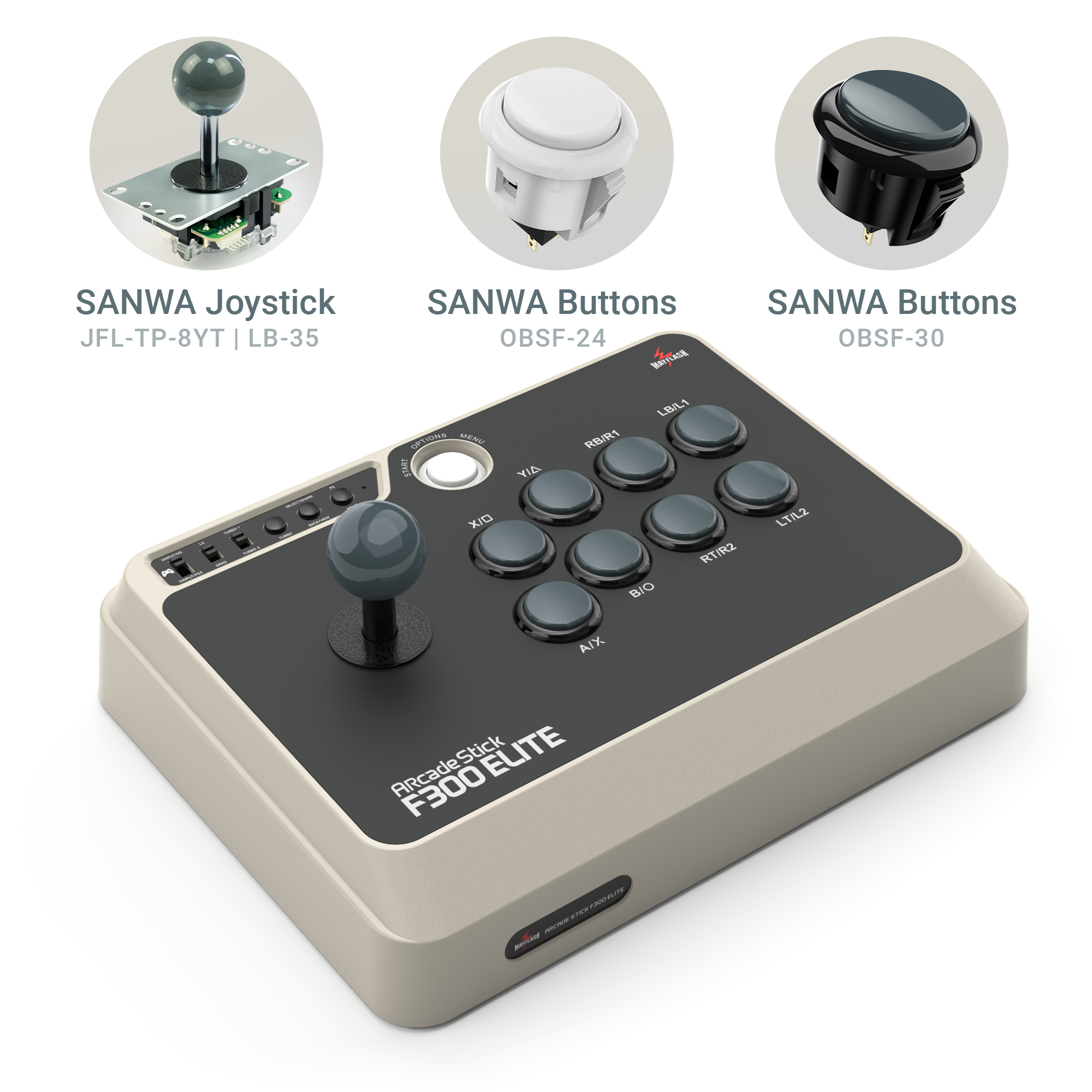 MAYFLASH Arcade Stick F300 Elite — arcade fight stick view 2